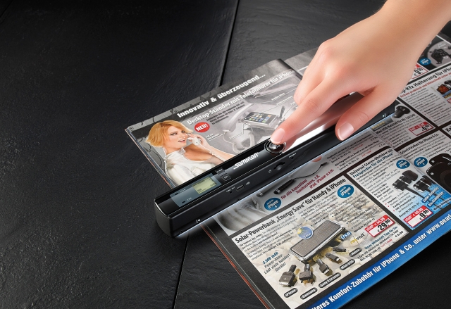 Somikon Portabler Dokumenten-Scanner 600dpi, bis DIN A4 (microSDHC)