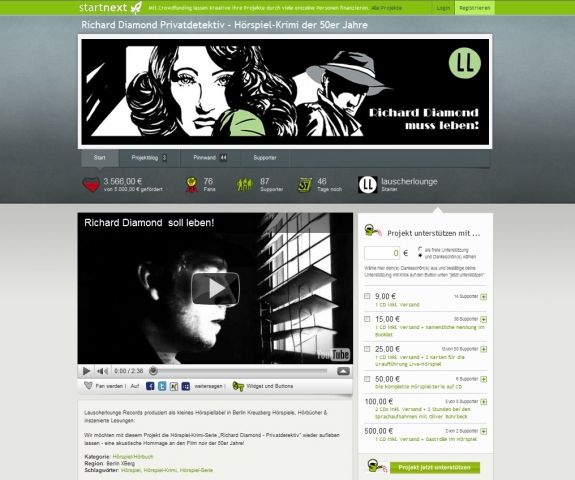 Hörspiel on Demand mit Crowdfunding