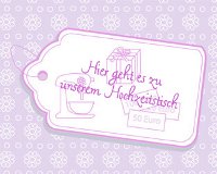 Button zum Hochzeitstisch des Brautpaars Button zum Hochzeitstisch des Brautpaars