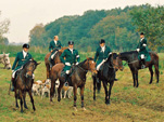 Jagdherr Till Demtrøder -Mitte-mit der Mecklenburger Meute Jagdherr Till Demtrøder -Mitte-mit der Mecklenburger Meute