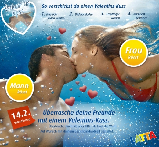 Happy Valentine´s Day - Herzliche Küsse mit der LÄTTA-Valentins-Kuss-App auf Facebook verschicken Happy Valentine´s Day - Herzliche Küsse mit der LÄTTA-Valentins-Kuss-App auf Facebook verschicken