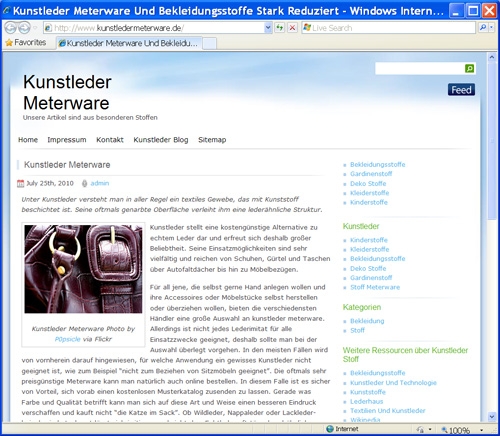 Neues Portalüber Kunstleder Meterware Neues Portalüber Kunstleder Meterware