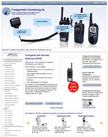 Funkgeräte-Vermietung.de relauncht Website