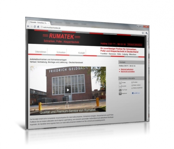 Rumatek GmbH präsentiert Automatikschranken auf eigener Internetseite