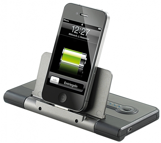 Callstel Mobile Powerbank-Dockingstation 4500 mAh für iPad/iPod/iPhone