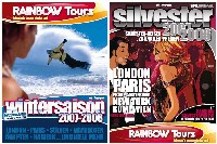 Cover der neuen RAINBOW Tours Kataloge Winter 2007/2008 und Silvester 2007