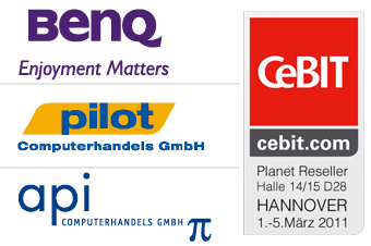 api, pilot und BenQ geben Kilometergeld auf der CeBIT 2011