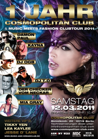 1 Jahr Cosmopolitan Club feat Music Meets Fashion Clubtour 2011