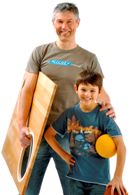 Wenn der Vater mit dem Sohne … auf die Torwand schießt. (Foto Schwippert)