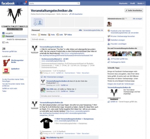 Veranstaltungstechniker.de goes Social Veranstaltungstechniker.de goes Social