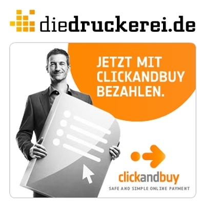 Mit ClickandBuy sicher und bequem online einkaufen bei diedruckerei.de Mit ClickandBuy sicher und bequem online einkaufen bei diedruckerei.de