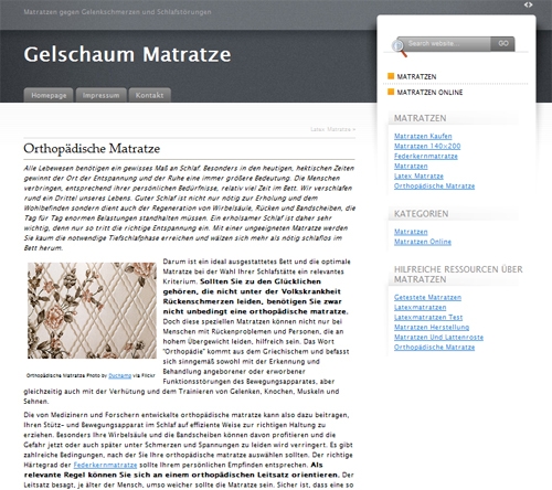 Online Ratgeber spezialisiert für Gelschaum Matratze Online Ratgeber spezialisiert für Gelschaum Matratze