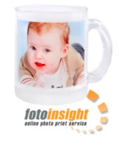 Glasbecher mit Foto