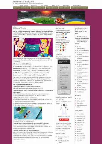 Ab 1. März 2011 gibt es Tickets für die Fußball Europameisterschaft 2012 Ab 1. März 2011 gibt es Tickets für die Fußball Europameisterschaft 2012