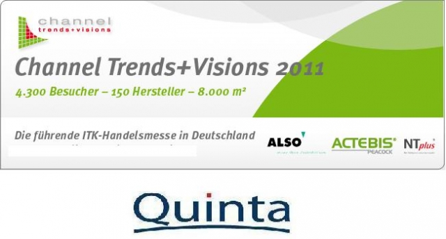 Quinta auf der Channel Trends+Vision 2011 mit größerem Auftritt Quinta auf der Channel Trends+Vision 2011 mit größerem Auftritt