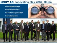 (v.l.) Die Innovation Day Referenten, M. Slomka, J. Schnusenberg, M. Eilerts, F. Thielemann (v.l.) Die Innovation Day Referenten, M. Slomka, J. Schnusenberg, M. Eilerts, F. Thielemann