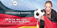 Großes Sortiment an Fußball-Werbeartikeln zur Frauen-WM 2011 Großes Sortiment an Fußball-Werbeartikeln zur Frauen-WM 2011