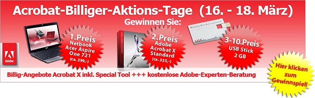 Adobe Acrobat Billiger Aktions-Tage (16.-18. März) bei U-S-C