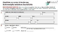 Checkliste zur ersten Orientierung bei verschimmelten Dachstühlen Checkliste zur ersten Orientierung bei verschimmelten Dachstühlen
