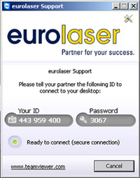 eurolaser: Programmoberfläche der Online-Hilfe eurolaser: Programmoberfläche der Online-Hilfe