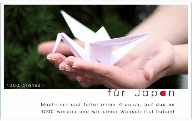 Mitgefühl zeigen: 1000 Kraniche für Japan Mitgefühl zeigen: 1000 Kraniche für Japan
