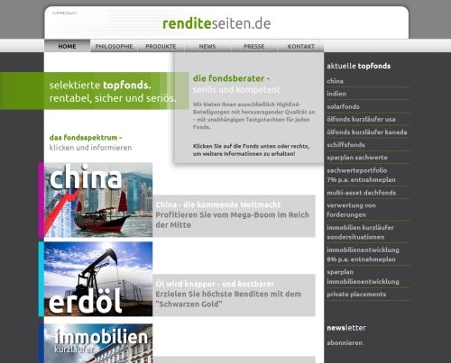 Neues Internetportal zum Thema Geldanlage in geschlossene Fondsbeteiligungen Neues Internetportal zum Thema Geldanlage in geschlossene Fondsbeteiligungen