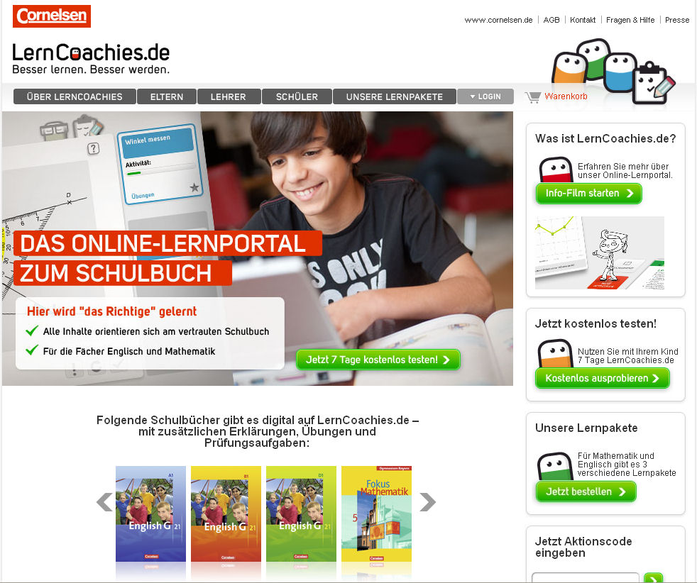 Online-Lernportal unterstützt Unterrichtssystem: