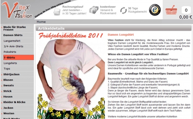 Neue Sommerkollektion bei Vitexfashion
