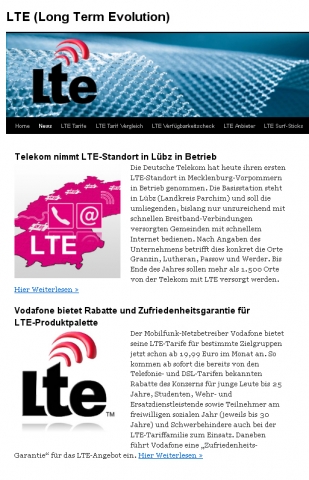 LTE-Infos.de: Informationsportal zu neuem Mobilfunkstandard LTE startet