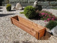 Blumenkasten aus Holz, kastanienbraun 86 cm