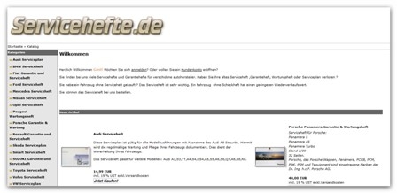 Servicehefte von Audi bis VW - Servicehefte.de hat sie alle