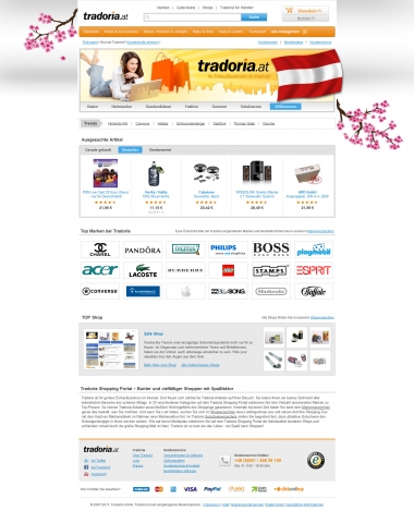 Tradoria.at: Neues Shopping Portal feiert Eröffnung Tradoria.at: Neues Shopping Portal feiert Eröffnung