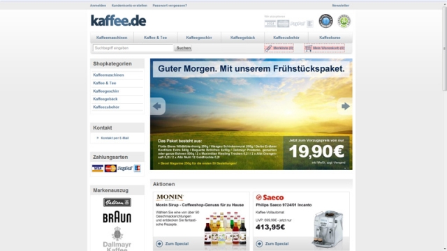 Mit kaffee.de genussvoll in den Tag!