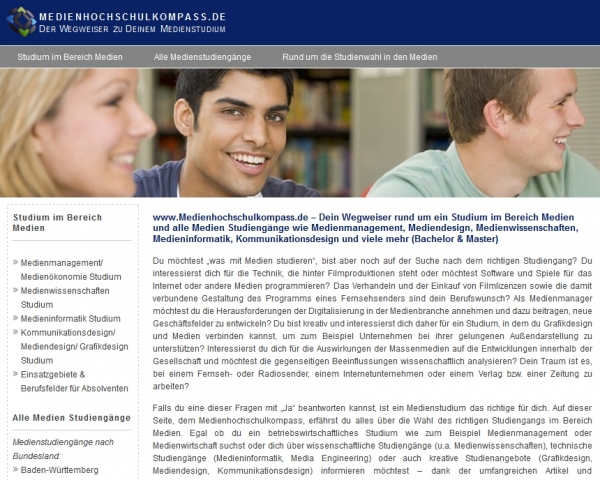Medienhochschulkompass informiertüber das Medien Studium Medienhochschulkompass informiertüber das Medien Studium