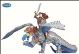 Kriegsdrache mit Kriegerin in Rüstung Kriegsdrache mit Kriegerin in Rüstung