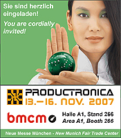 Treffen Sie bmcm auf der Productronica 2007! Treffen Sie bmcm auf der Productronica 2007!