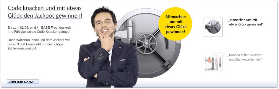 BASE FREUNDESKREIS: Code knacken und mit etwas Glück den Jackpot gewinnen BASE FREUNDESKREIS: Code knacken und mit etwas Glück den Jackpot gewinnen