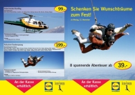 Action und Adrenalin unterm Weihnachtsbaum: Ab 12.11. gibt es Jochen Schweizer-Gutscheine bei Lidl.