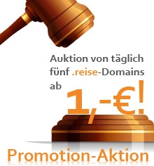 Auktionsstart: Täglich fünf .reise-Domains ersteigerbar Auktionsstart: Täglich fünf .reise-Domains ersteigerbar