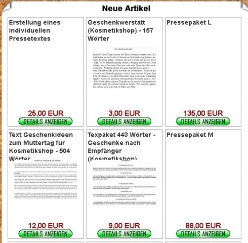 Frühjahrsputz im Texteshop.com Frühjahrsputz im Texteshop.com