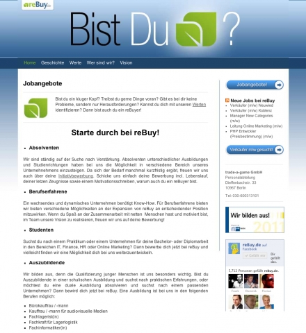 reBuy.de sucht Personal mit Software von softgarden