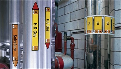 Rohrleitungskennzeichnung - Umfangreiches Sortiment an hochwertigen Rohrmarkierern