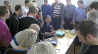 Dr. Georg Bayer und Zuhörer beim Landsberger Symposium. Dr. Georg Bayer und Zuhörer beim Landsberger Symposium.