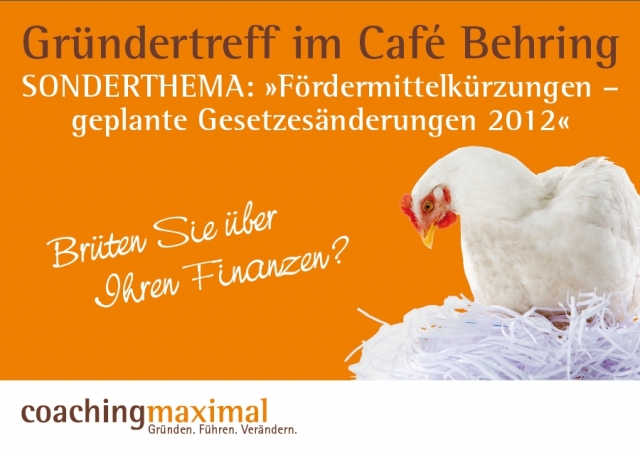 Bald deutlich weniger Zuschüsse für Existenzgründer? Der Berliner Gründertreff im Café Behring infor