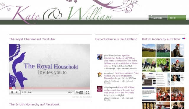 Neu: Kate und William im Social-Media-Überblick Neu: Kate und William im Social-Media-Überblick