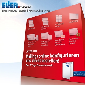 Volle Kostenkontrolle beim Direkt Marketing mit dem Mailing Konfigurator auf www.ELLER-mailings.de