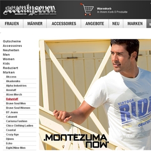 Montezuma Mode für Herren jetzt auch im Streetwear Shop 77onlineshop.de
