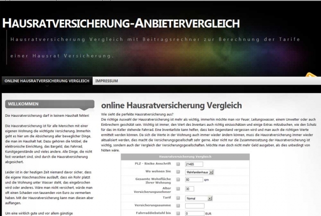 Der Hausratversicherungsvergleich