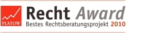 Bestes Rechtsberatungsprojekt 2010 ausgezeichnet Bestes Rechtsberatungsprojekt 2010 ausgezeichnet