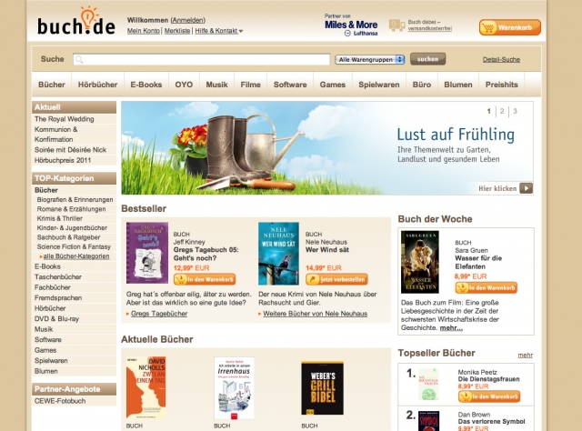 Relaunch von buch.de: Schicker,  schneller, intuitiver